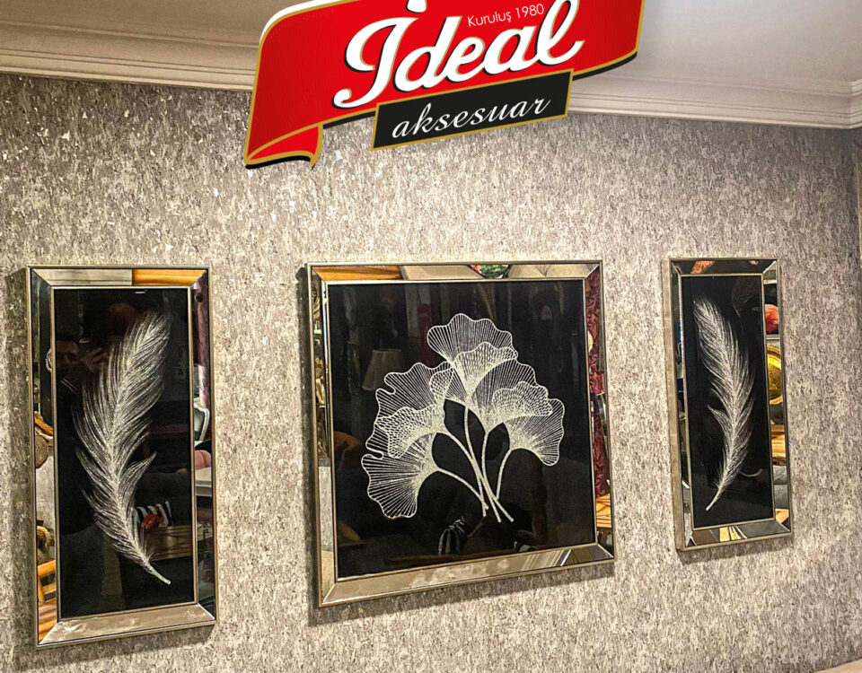 Tüy Tablo Seti Gümüş