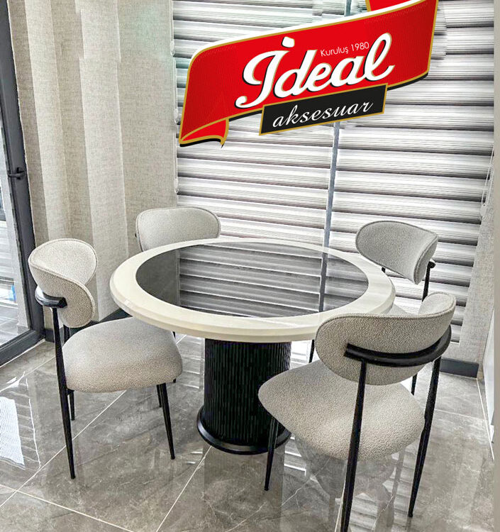 Yuvarlak Aynalı Masa Takımı